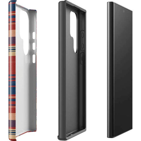 Red and Blue Plaid Galaxy S25 Ultra Impact Case
